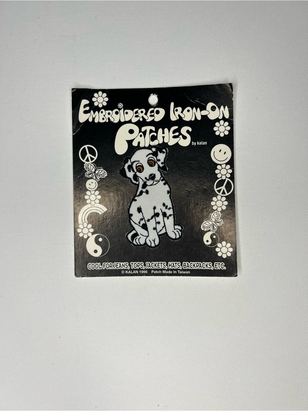 Vintage 1996 Kalan Embroidered Iron On Patch Dalmatian Dog Retro New in pack 90s
